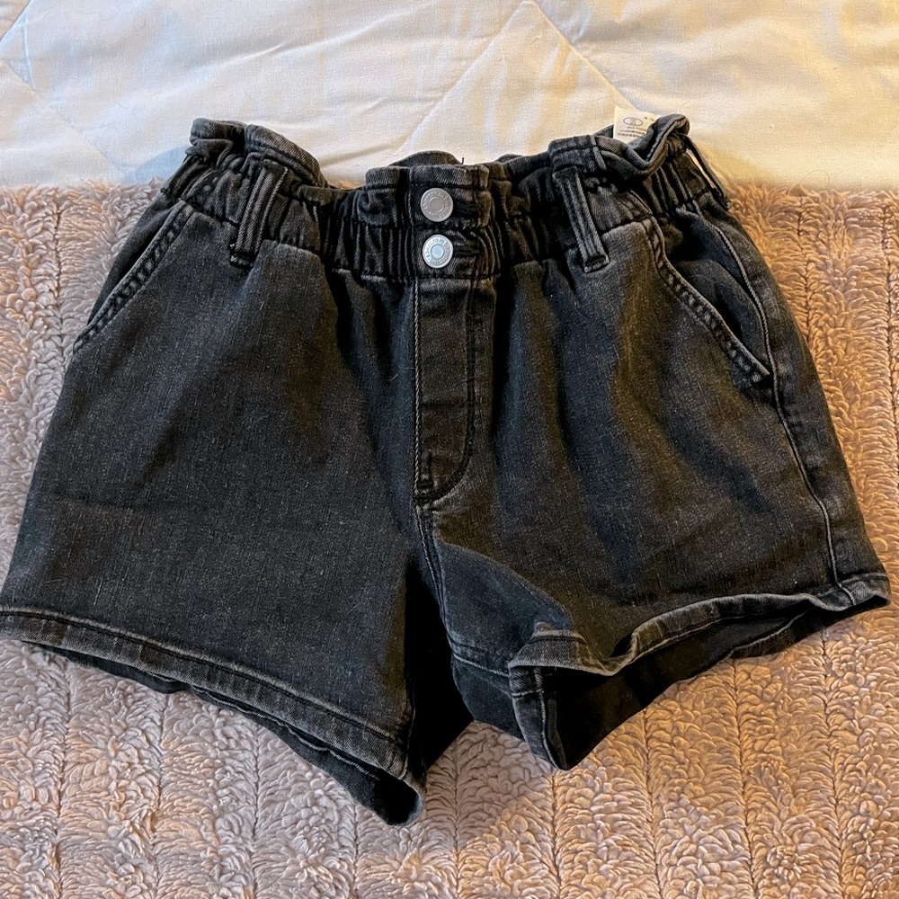 Black high-rise shorts